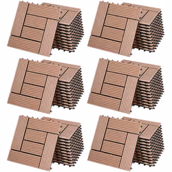 Perfetto per patio, balcone, bagno o piscina Le piastrelle da giardino in WPC hanno le dimensioni di 30x30cm . Per coprire un ...