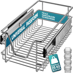 Deuba - casaria® Cestello Estraibile Sottolavello Cassetto Telescopico Metallo Guide Scorrevoli 30cm / 40cm / 50cm / 60cm 30cm. Set of 4 (en)