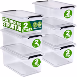 Salvaspazio e organizzazione precisa! DEUBA® vi aiuta ad organizzare la vostra casa con stile. Le scatole trasparenti sono di ...