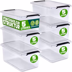 Salvaspazio e organizzazione precisa! DEUBA® vi aiuta ad organizzare la vostra casa con stile. Le scatole trasparenti sono di ...