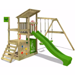 Giochi da giardino FruityForest Fun XXL con SuperSwing Il parco giochi FATMOOSE FruityForest Fun XXL è la casa di spiaggia pi ...