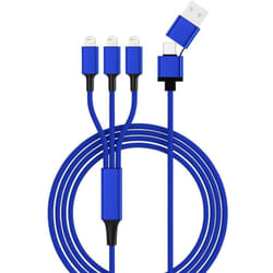 Smrter - Cavo di ricarica usb usb 2.0 Spina usb-a, Spina usb-c®, Connettore Apple Lightning 1.20 m Blu triolnb