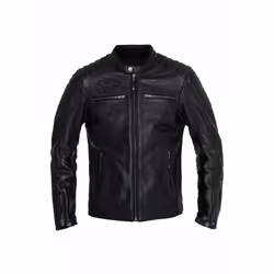 John Doe Dexter Giacca in pelle moto, nero, dimensione M per uomo