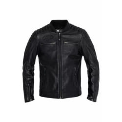 John Doe Dexter Giacca in pelle moto, nero, dimensione M per uomo