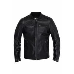 John Doe Dexter Giacca in pelle moto, nero, dimensione L per uomo