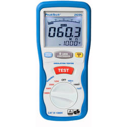 Peaktech - p 2695 - Tester per Isolamento Elettrico, Voltmetro, Tester di Continuità, Circuiti e Fusibili, Funzioni Min/Max e Blocco Dati, Tüv/Gs