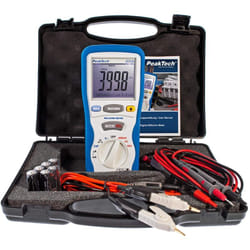 Peaktech - 2705 – Milliohmetro Digitale con Puntali Kelvin a 4 Pin, Misurazione della Distanza, Tüv/Gs, Multimetro, Tester di Continuità, Grafico a