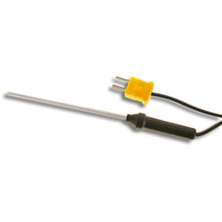 Peaktech - Tipo k - Sonda di temperatura ad asta da -50 °c a 300 °C/sonda di temperatura lunga in 75 mm, con lunghezza del cavo, 1 pezzo, TF-55