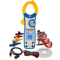Peaktech - p 1660 – Pinza Amperometrica Efficiente con usb, 1000A Ca, 9999 Conteggi, Multimetro Digitale per Kw, kWh, Kva, Tüv/Gs, Pinza