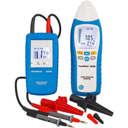 Peaktech - 3435 – Rilevatore di cavi con trasmettitore e ricevitore, Voltmetro, Rileva cortocircuiti, fusibili, tubi, inclusi pareti, soffitti e