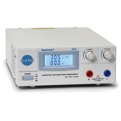 Peaktech - 6155 - Alimentatore da Laboratorio Digitale Dc 1-30 V/0-20A, Schermo lcd, Alimentatore a Commutazione Affidabile, Protezione Contro le