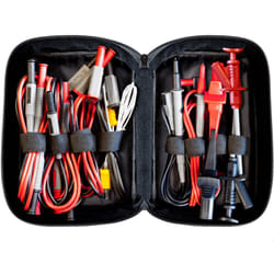 Peaktech - p 8200 - Set di Accessori di Misurazione per Multimetro Digitale, Cavi di Prova, Cavi da Laboratorio, Clip a Coccodrillo - 14 Pezzi, Borsa