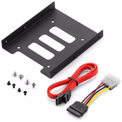 deleyCON MK2206, Universale, Staffa di montaggio HDD, Metallo, Nero, 2.5", 1 pz