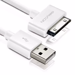 deleyCON USB - 30 Pin, Bianco, USB A, Apple 30-pin, 1 m, Maschio, Maschio