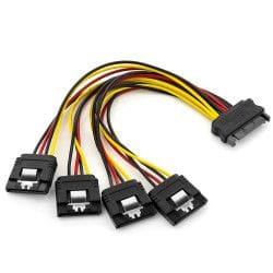 deleyCON MK1583 cavo SATA 0,15 m Nero, Blu, Rosso, Giallo