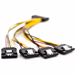 deleyCON MK1583 cavo SATA 0,15 m Nero, Blu, Rosso, Giallo
