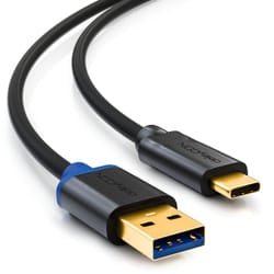 deleyCON USB 3.0 Cable - A/C, 1.5m cavo USB USB 3.2 Gen 1 (3.1 Gen 1) 1,5 m USB A USB C Nero