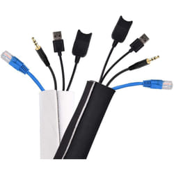 Microconnect - Conecto - Tubo per cavi in neoprene con chiusura in velcro, universale, 3,0 m, colore: Nero/Bianco
