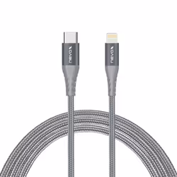 nevox 1884, 0,5 m, Lightning, USB C, Maschio, Maschio, Grigio, Argento