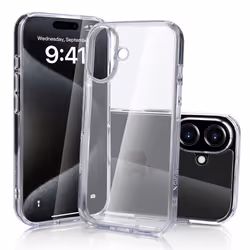 nevox StyleShell SHOCKFlex, Cover a guscio, Apple, iPhone 16 Plus, 17 cm (6.7"), Trasparente