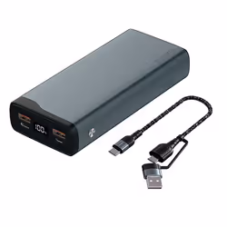 4smarts VoltHub Pro, 20000 mAh, Polimeri di litio (LiPo), Quick Charge 3.0, Nero, Metallico