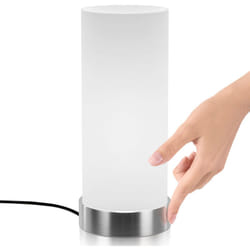 Nova - Jago® Lampada da Comodino - a Touch, 3 Livelli di Luce Notturna, E14, Max 40 w o led Dimmerabile - Lampada da Tavolo, a Cilindro, a Controllo