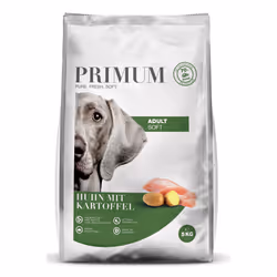 PRIMUM 4250839502527, Adulto, Gigante (>45 kg), Maxi (26 - 44 kg), Medio (11 - 25 kg), Mini (5 - 10 kg), Pollo, Patata, 5 kg