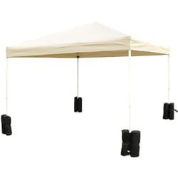 Set 4 Pesi per Gazebo da Giardino, Zavorre da Riempire, Nero - Outsunny