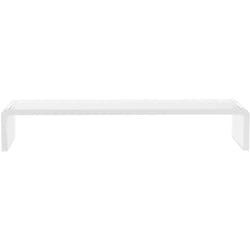 Homcom - Supporto per Monitor pc, Stampante e Laptop in Vetro Trasparente
