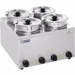 ⭐⭐⭐⭐⭐ Stazione elettrica per zuppe - 4 x 2,75 Litri - 600 W di marca Royal Catering ✅ Modello: RCBM-4/4R ✅ Articolo: 10010239 ...