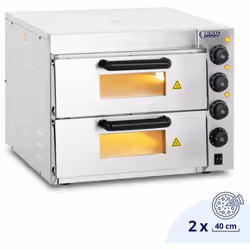 ⭐⭐⭐⭐⭐ Forno elettrico per pizza con due piastre in argilla refrattaria fino a 350 °C di marca Royal Catering ✅ Modello: RCPO- ...