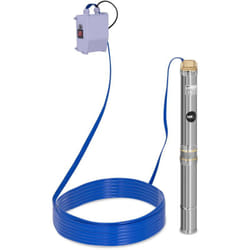 MSW - Pompa Sommersa Per Pozzo 3800 l/h 250 w In Acciaio Inossidabile 230 v 2850 Rpm