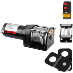MSW - Verricello Elettrico Fuoristrada Argano Offroad 12V 1590 Kg 3500 Lb Con Puleggia
