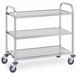 ⭐⭐⭐⭐⭐ Carrello portavivande in acciaio inox - 3 ripiani - fino a 500 kg di marca Royal Catering ✅ Modello: RCSW 3A ✅ Articolo ...