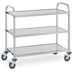 Royal Catering - Carrello Portavassoi In Acciaio Inox Catering 4 Ruote Fino a 150 Kg Gastronomia