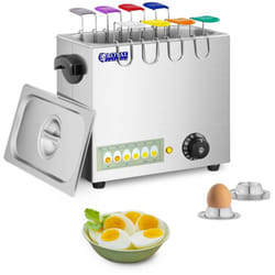 Royal Catering - Cuociuova Professionale 8 Uova 2600 w 230 v 30 - 110 °c Acciaio Inox Cucchiaio