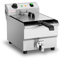 Friggitrice Elettrica Rubinetto Di Scarico Zona Fredda 3200 w 13 l Acciaio Inox