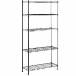 ⭐⭐⭐⭐⭐ Scaffale metallico componibile - 35 x 90 x 180 cm - 150 kg - nero di marca Royal Catering ✅ Modello: RCMR-1800P19B ✅ Ar ...