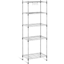 Royal Catering - Scaffale Metallico Componibile Scaffalatura Metallo 35 x 55 x 150 150 Kg Grigio