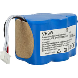 Vhbw - 1x batteria compatibile con Ecovacs Deebot D66, D68, D650, D660, D680 home cleaner (3300mAh, 6V, NiMH) - Sostituisce 205-0001, 945-0005,