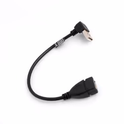 SYSTEM-S 49995052, 0,2 m, USB A, USB A, USB 2.0, Nero