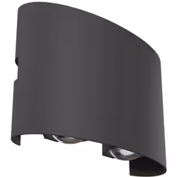 Collezione Outdoor VALORIZZA IL TUO AMBIENTE Lampada da parete per esterno Moderna Strato luce 4W corpo in Metallo Grigio 300 ...