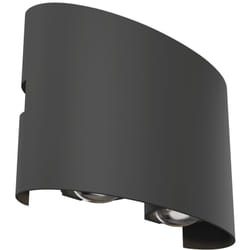 Lampada Da Parete Moderna Da Esterno Metallo Grigio Luce Led 4W Ip54