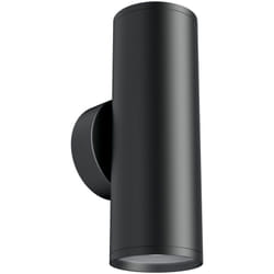 Applique Da Parete Moderno Focus s Alluminio Nero 2 Luci Gu10 10W