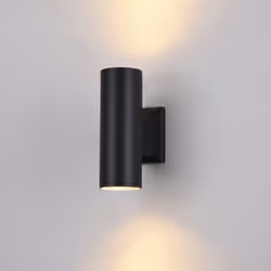 Maytoni O574WL-02B, 2 lampadina(e), GU10, IP54, Nero