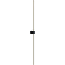 Applique Da Parete Moderno Pars Alluminio Nero Luce Led Integrato 12W Ip20