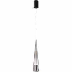 Collezione Sintesi LA MAGIA DELLA LUCE Lampadario a Sospensione Moderno Sintesi 1 luce Led 12W armatura in Metallo Cromo Vetr ...