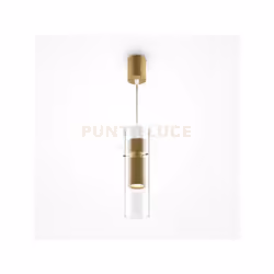Sospensione moderna Materiale dell’armatura alluminio. Verniciato a polvere color oro opaco. Disponibile anche nella variante ...
