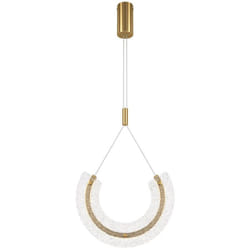 Maytoni - Sospensione Contemporanea Maya Alluminio Oro 1 Luce Diffusore Vetro