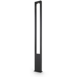 Lampada Da Terra Moderna Per Esterno Metallo Grafite Luce Led 25W Ip65